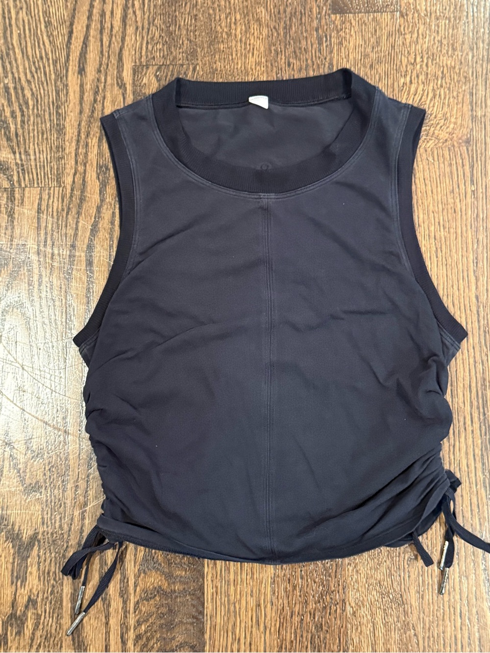 lululemon athletica Black Ruched Side Tank Top